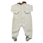 LE BEBE' tutina manica lunga tinta unita con stampa in contrasto Panna per Neonato LBB4663 PANNA LE BEBE' 