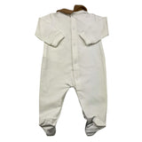 LE BEBE' tutina manica lunga tinta unita con stampa in contrasto Panna per Neonato LBB4663 PANNA LE BEBE' 