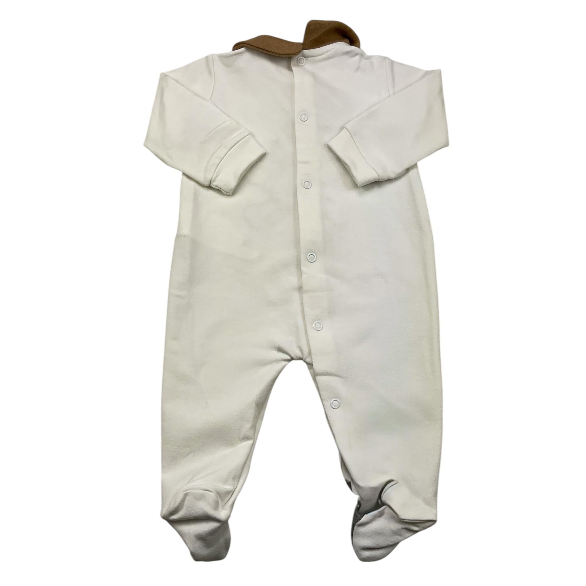 LE BEBE' tutina manica lunga tinta unita con stampa in contrasto Panna per Neonato LBB4663 PANNA LE BEBE' 
