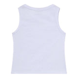 Patrizia Pepe Canotta Tinta Unita con Brillantini per Bambina 7M0813X BIANCO PATRIZIA PEPE 