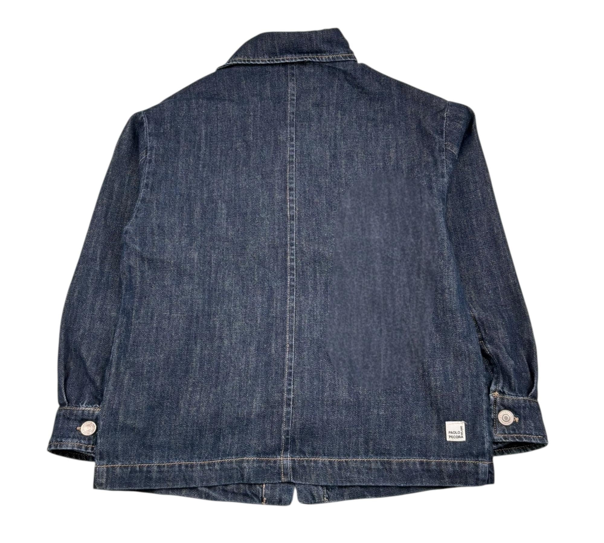 Paolo Pecora Camicia In Denim Tinta Unita Manica Lunga per Bambino PP4371 BLU PAOLO PECORA 