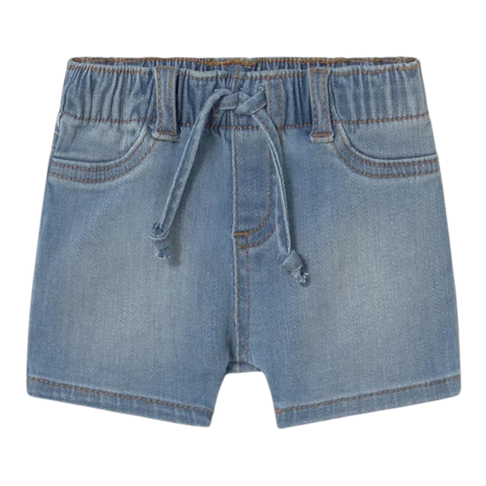 Mayoral Bermuda tinta unita In Denim con Elastico In Vita Azzurro per Neonato 1209X AZZURRO MAYORAL 
