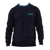 SUN68 maglia girocollo tinta unita con ricamo logo Blu per Bambino K44330J BLU SUN68 