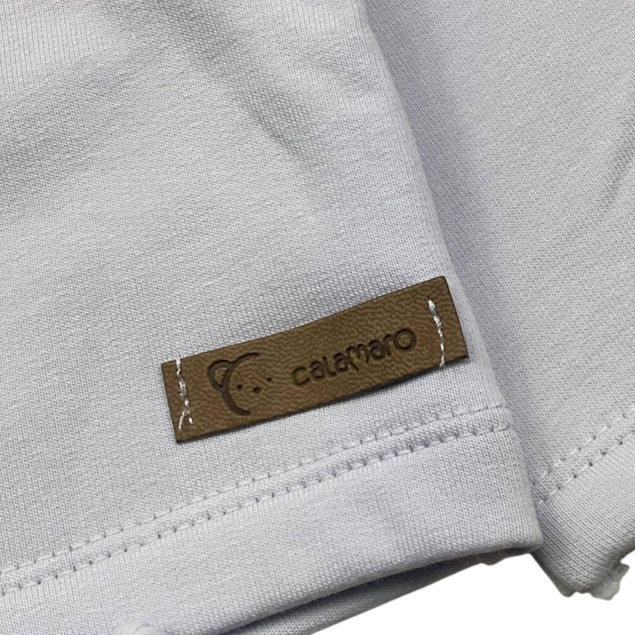 CALAMARO completo 2pz polo-pantalone tinta unita con stampa Azzurro per Neonato 11016 AZZURRO CALAMARO 