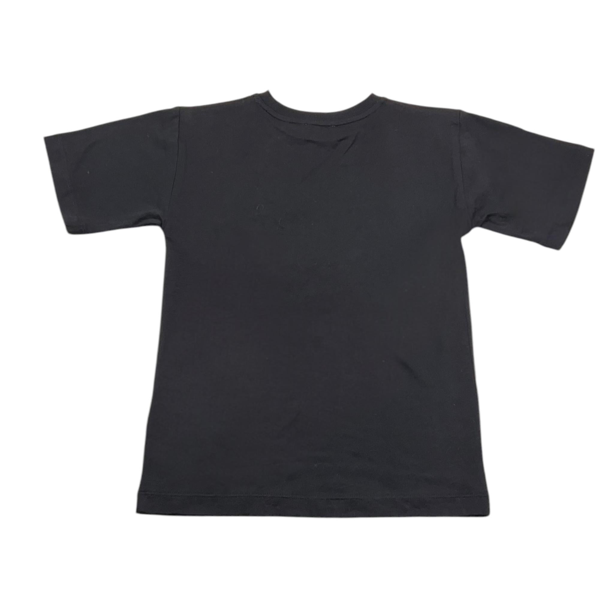 MOSCHINO t-shirt tinta unita girocollo con stampa Nero per Bambina HQM05G NERO MOSCHINO 