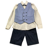 Mai'S Kids Completo 4 Pezzi Camicia-Gilet-Pantalone-Papillon per Bambino ROMEO AZZURRO MAI'S KIDS 