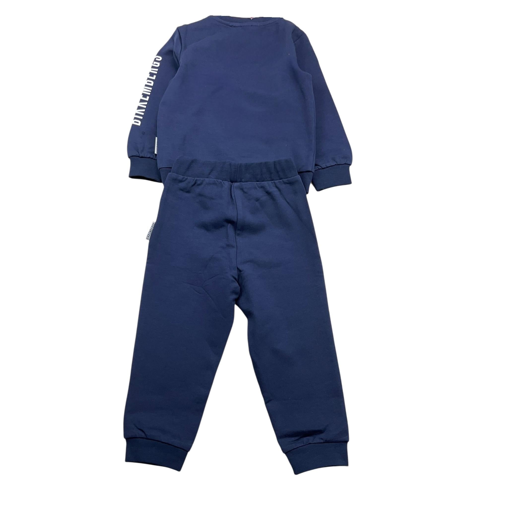 BiKKEMBERGS completo 2pz felpa-pantalone tinta unita Blu per Bambino BK2975J BLU BiKKEMBERGS 