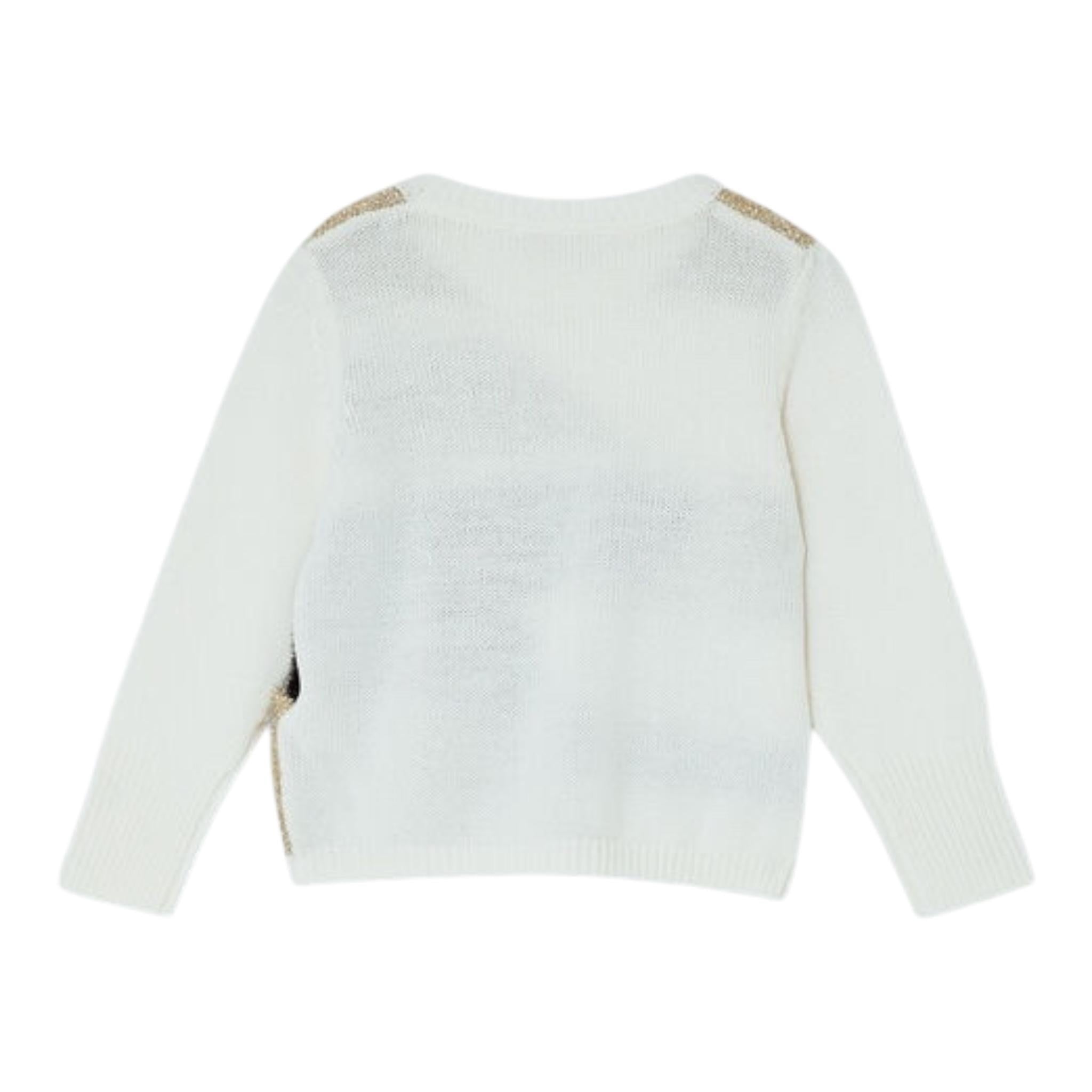 LIU JO maglia tricolore girocollo con fantasia Bianco per Bambina KF4124MA51LJ BIANCO LIU JO 