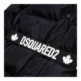 DSQUARED2 giubbino tinta unita con zip e cappuccio Nero per Bambina DQ2439 NERO DSQUARED2 