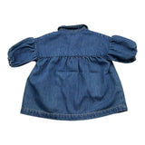 MOSCHINO abito in denim mezza manica tinta unita Blu per Neonata MDV0CO BLU MOSCHINO 