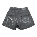 Iceberg Short In Denim Tinta Unita con Girovita Regolabile per Bambina SHICE5159 GRIGIO ICEBERG 