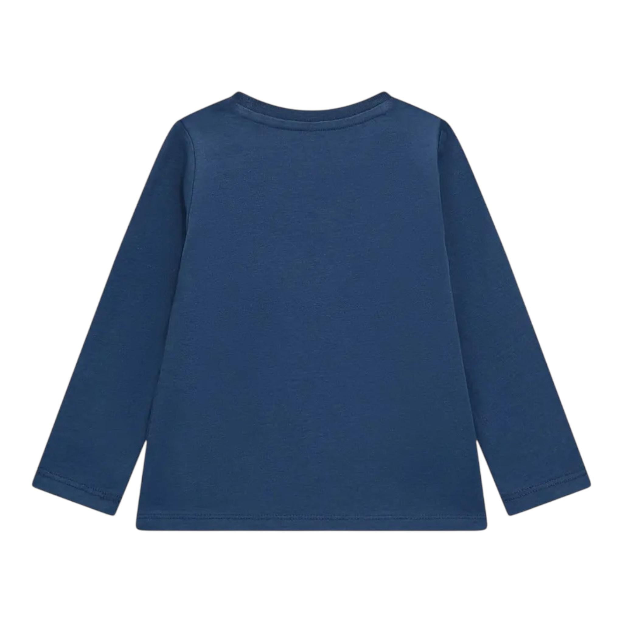 GUESS shirt girocollo tinta unita con stampa Blu per Neonato N4BI20I3Z14N BLU GUESS 