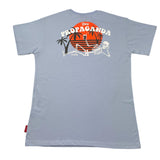 Propaganda T-Shirt Rundhalsausschnitt Einfarbig mit hellblauem Aufdruck für Jungen
