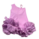 Fun & Fun Abito Tinta Unita con Balze per Bambina FNCJDR01011 GLICINE FUN & FUN 