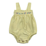 Babidu Pagliaccetto Tinta Unita con Ricami per Neonata 31403 GIALLO BABIDU 