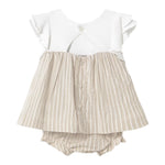 Mayoral Set 2 Pezzi Abito-Coulotte Bicolore per Neonata 1845 BIANCO/BEIGE MAYORAL 