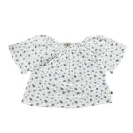 Petit Indi Camicia Tinta Unita con Stampa Fiori per Neonata SS25BK4035 BIANCO PETIT INDI 