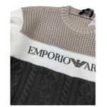EMPORIO ARMANI maglia girocollo tricolore con logo Multicolor per Bambino 6R4M59 MULTICOLOR EMPORIO ARMANI 