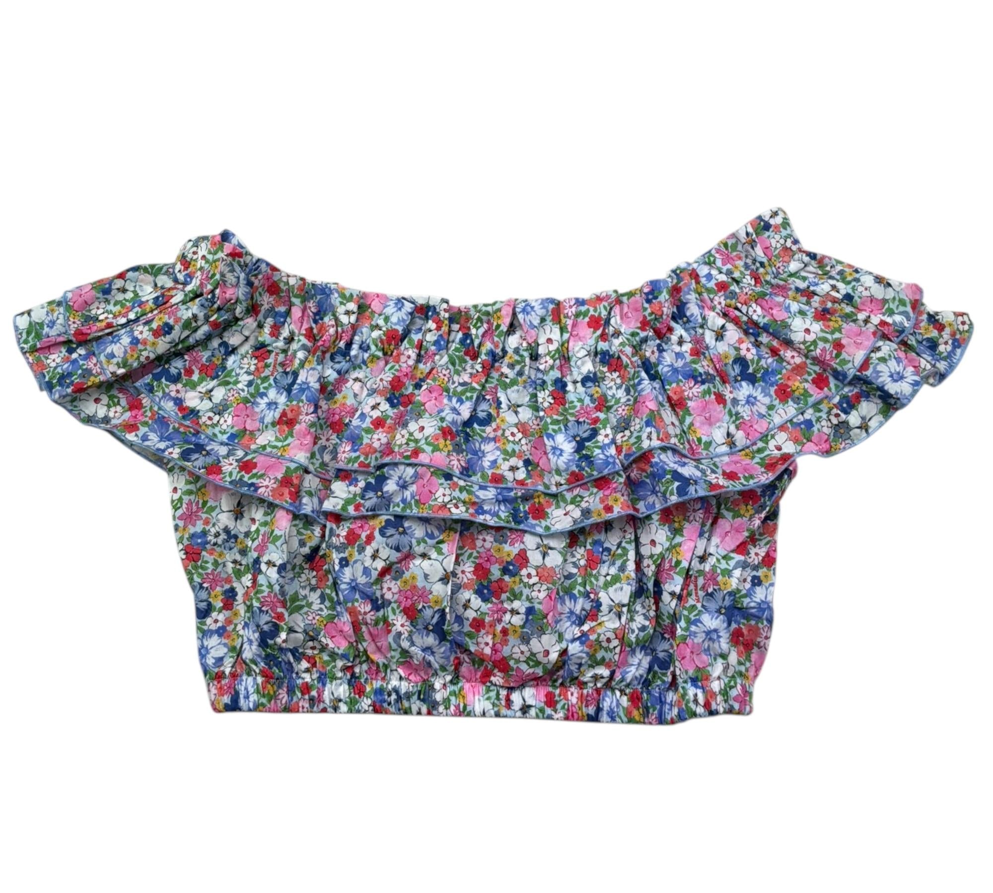 Monnalisa Top Mezza Manica Stampa Fantasia Floreale per Bambina 419301 MULTICOLOR MONNALISA 