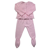 Le Bebe Completo 2 Pezzi Maglia-Ghettina Tinta Unita per Neonata LBG6279 ROSA LE BEBE 