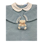 MAC ILUSIO'N tutina tinta unita con colletto Azzurro per Neonata 9449X AZZURRO MAC ILUSIO'N 