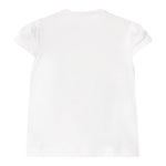 Mayoral T-Shirt Girocollo Tinta Unita con Stampa Fiori per Neonata 107059 BIANCO MAYORAL 