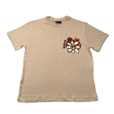 Disclaimer Schlichtes T-Shirt mit Kontrastdruck Beige für Jungen