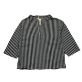 Dou Dou Langarmshirt Einfarbig Streifenmuster Grau Für Baby