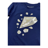 GUESS shirt girocollo tinta unita con stampa in contrasto Blu per Neonata N4BI12I3Z14N BLU GUESS 