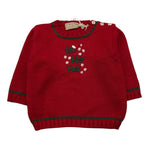 LA STUPENDERIA maglia girocollo tinta unita con ricami Rosso per Neonato WCPL61N ROSSO LA STUPENDERIA 