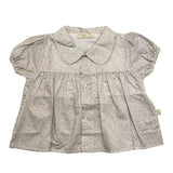 Baby Gi Shirt Halbarm Blumenmuster Beige für Neugeborene