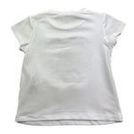 Liu Jo T-Shirt Girocollo Tinta Unita con Stampa E Brillantini per Bambina KA5093J BIANCO LIU JO 