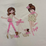 Liu Jo T-Shirt Girocollo Tinta Unita con Brillantini per Bambina KA5020 BIANCO LIU JO 