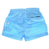 CP Company – Einfarbiger Badeanzug mit blauem Logo-Print für Jungen
