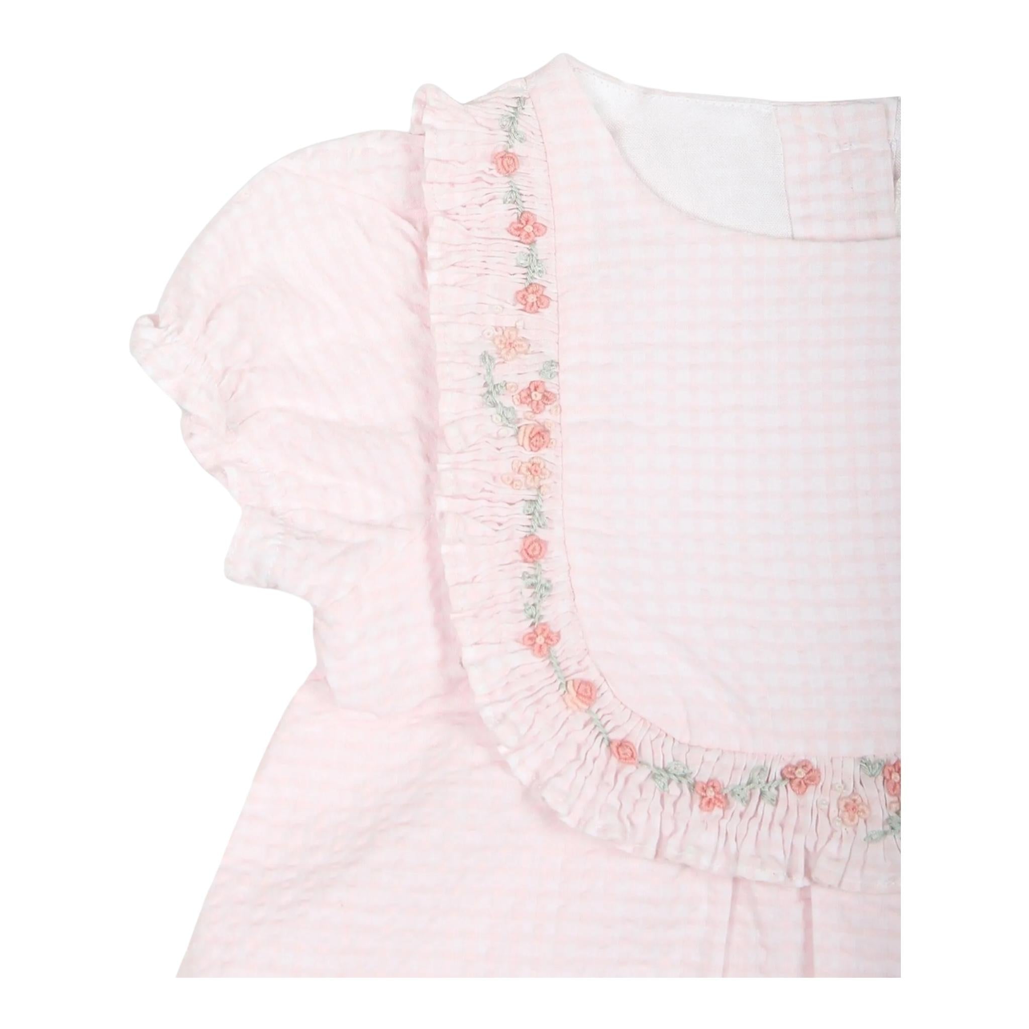 pagliaccetto mezza manica fantasia quadretti TY33130 ROSA TARTINE ET CHOCOLAT 