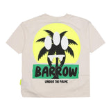 Barrow Kinder T-Shirt Rundhals Einfarbig mit Kontrastdruck Creme für Jungen
