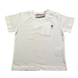 Cesare Paciotti Rundhals-T-Shirt einfarbig mit Kontrastdruck weiß für Neugeborene