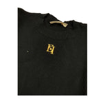 ELISABETTA FRANCHI abito tinta unita mezzo collo con logo Nero per Bambina EFAB544X NERO ELISABETTA FRANCHI 