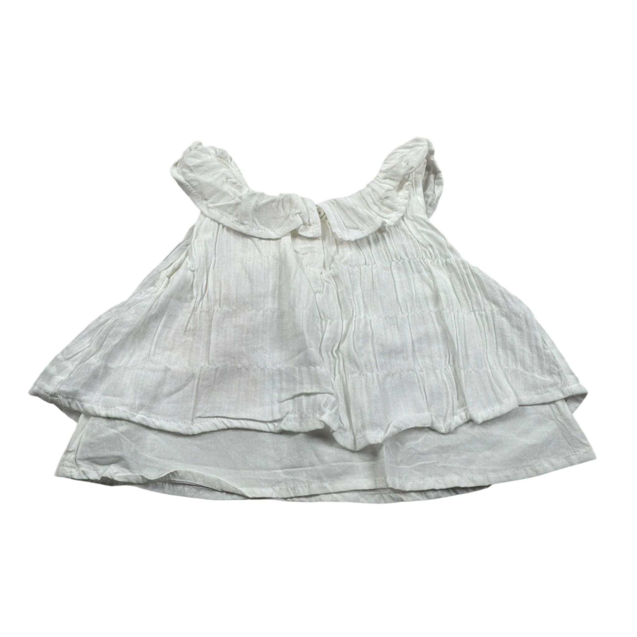 Play Up Camicia Giromanica tinta unita Bianco per Neonata P022AI11300 BIANCO PLAY UP 