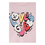 GUESS shirt girocollo tinta unita con stampa Rosa per Neonata A4YI01K6YW4X ROSA GUESS 