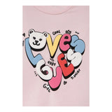 GUESS shirt girocollo tinta unita con stampa Rosa per Neonata A4YI01K6YW4X ROSA GUESS 
