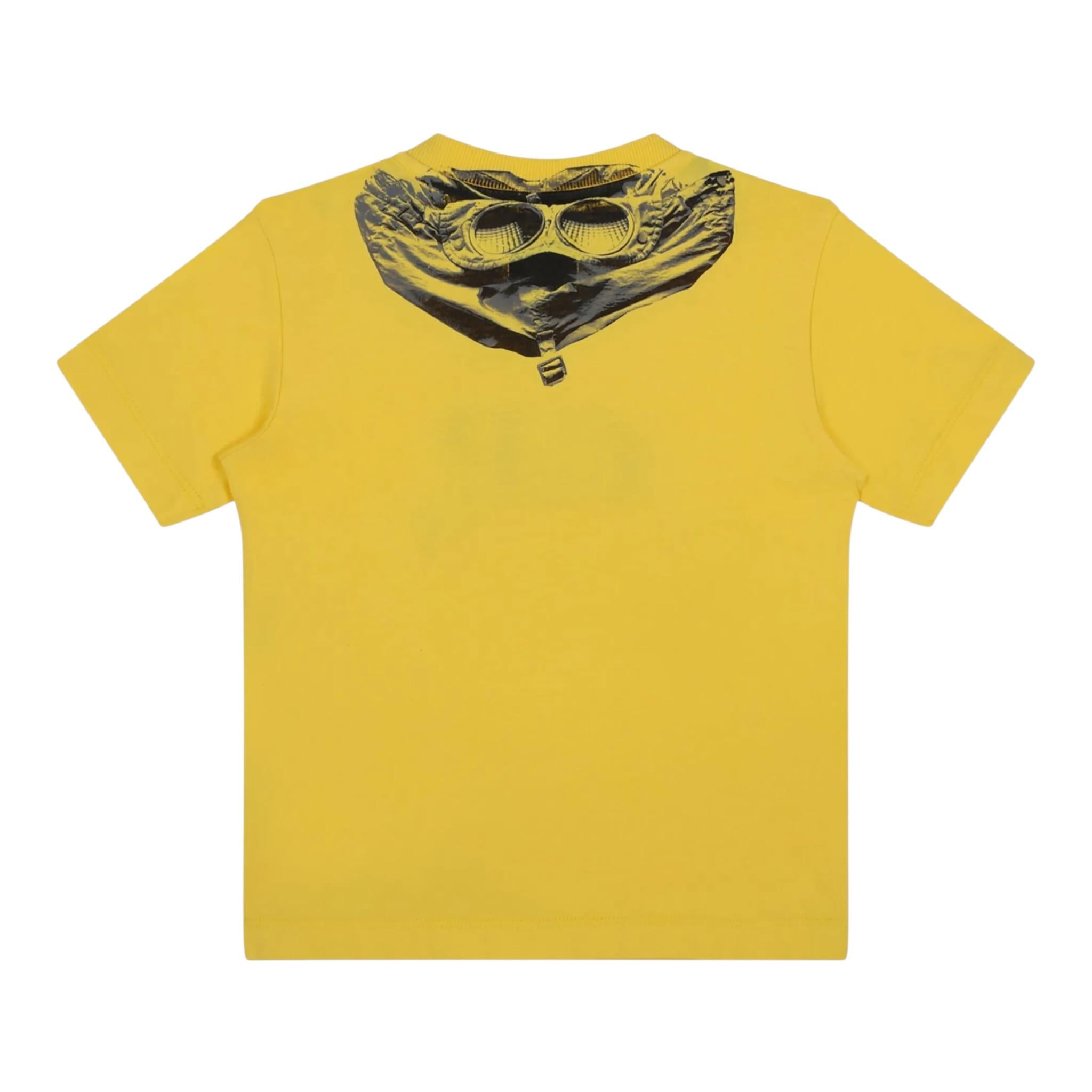 C.P. Company T-Shirt Girocollo tinta unita con Stampa Giallo per Bambino CUM006 GIALLO C.P. COMPANY 