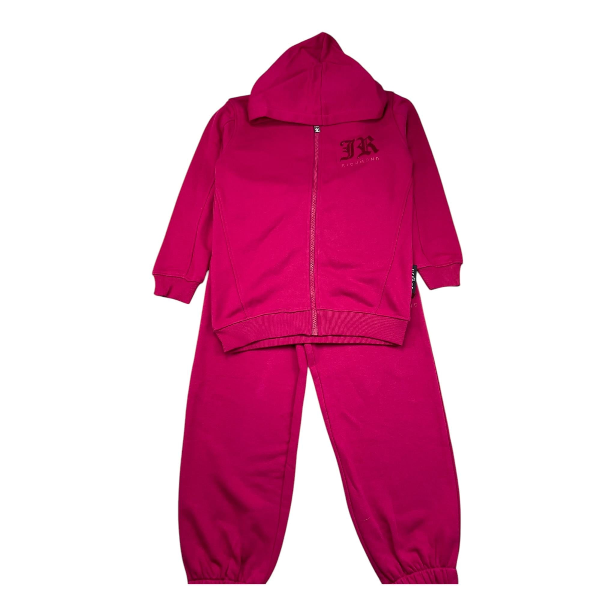 JOHN RICHMOND completo 2 pezzi felpa-pantalone tinta unita Fuxia per Bambina RGA25001FE FUXIA JOHN RICHMOND 