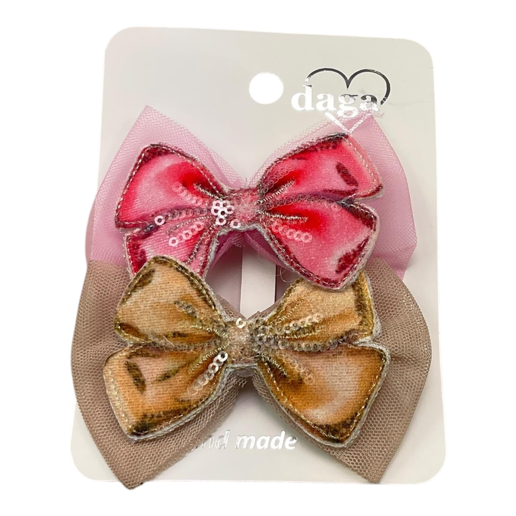 DAGA COLLECTION set fermagli bicolore forma fiocco Multicolor per Bambina A24156 MULTICOLOR DAGA COLLECTION 