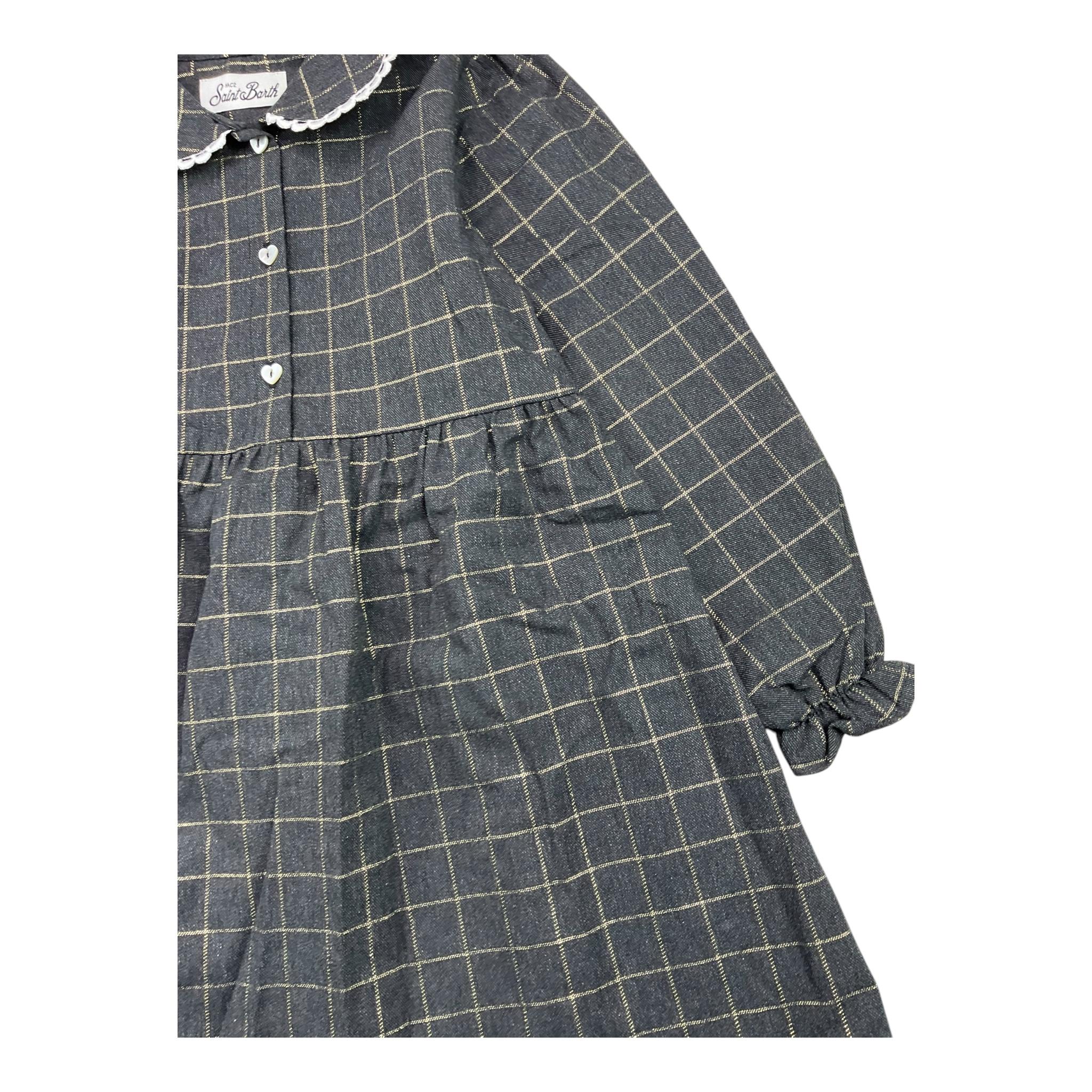 SAINT BARTH abito tinta unita con colletto Grigio per Bambina VITTORIA GRIGIO SAINT BARTH 