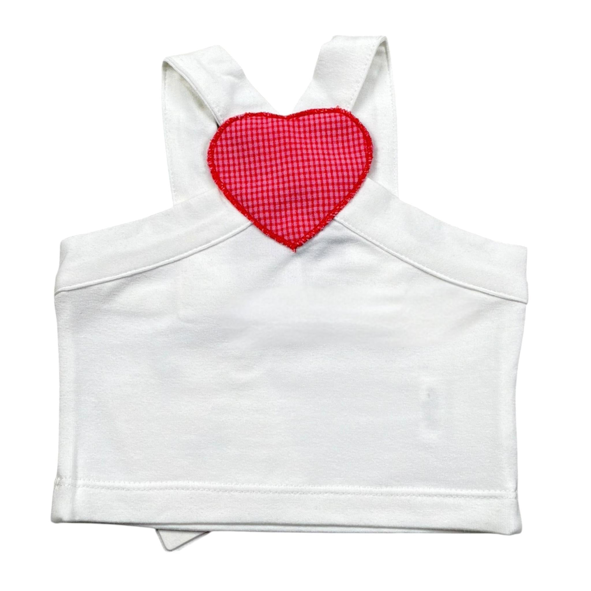 Piccola Ludo Top Tinta Unita con Applicazione per Neonata BS10WB001N BIANCO PICCOLA LUDO 