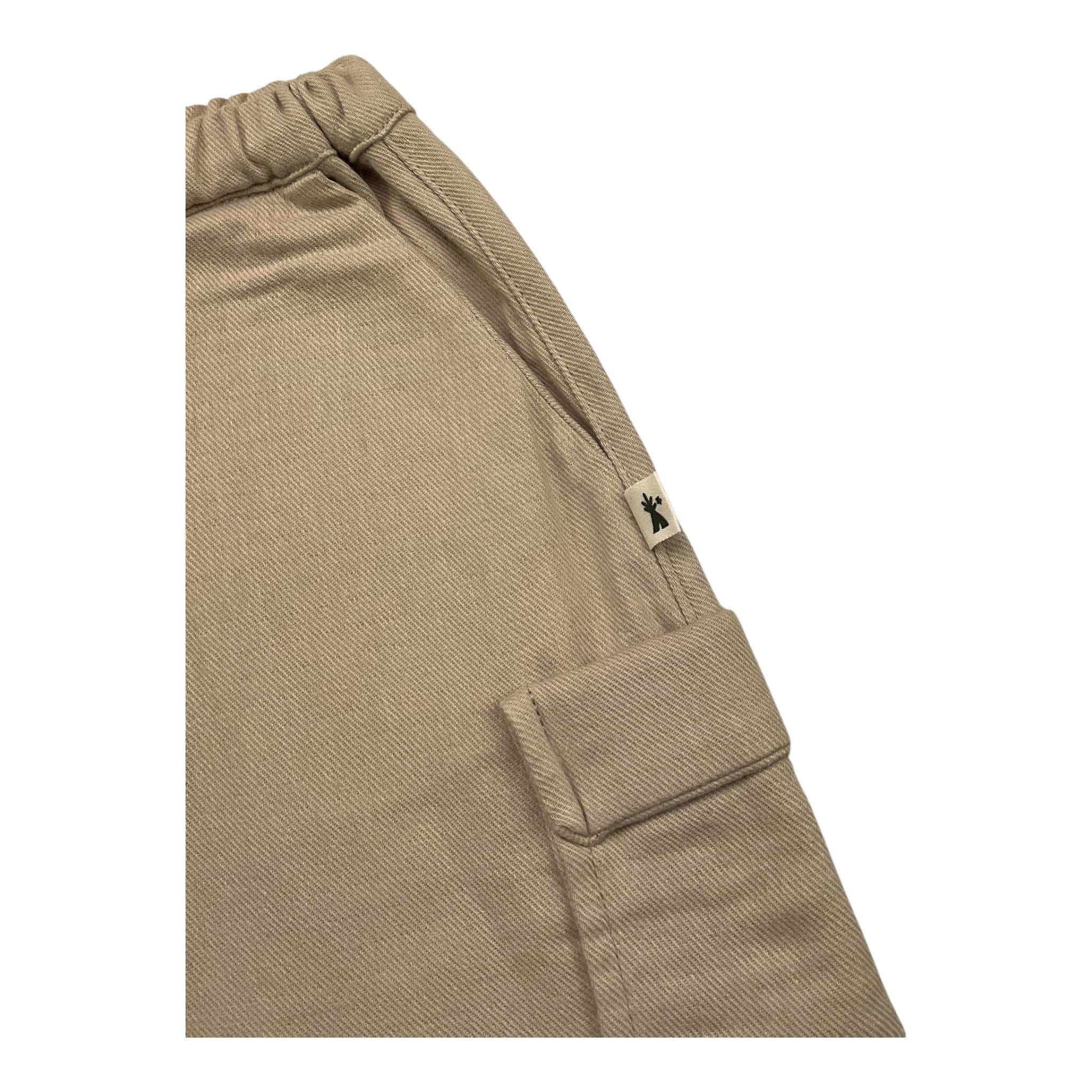 PETIT INDI pantalone tinta unita con elastico in vita Beige per Neonato AW24BK8714 BEIGE PETIT INDI 