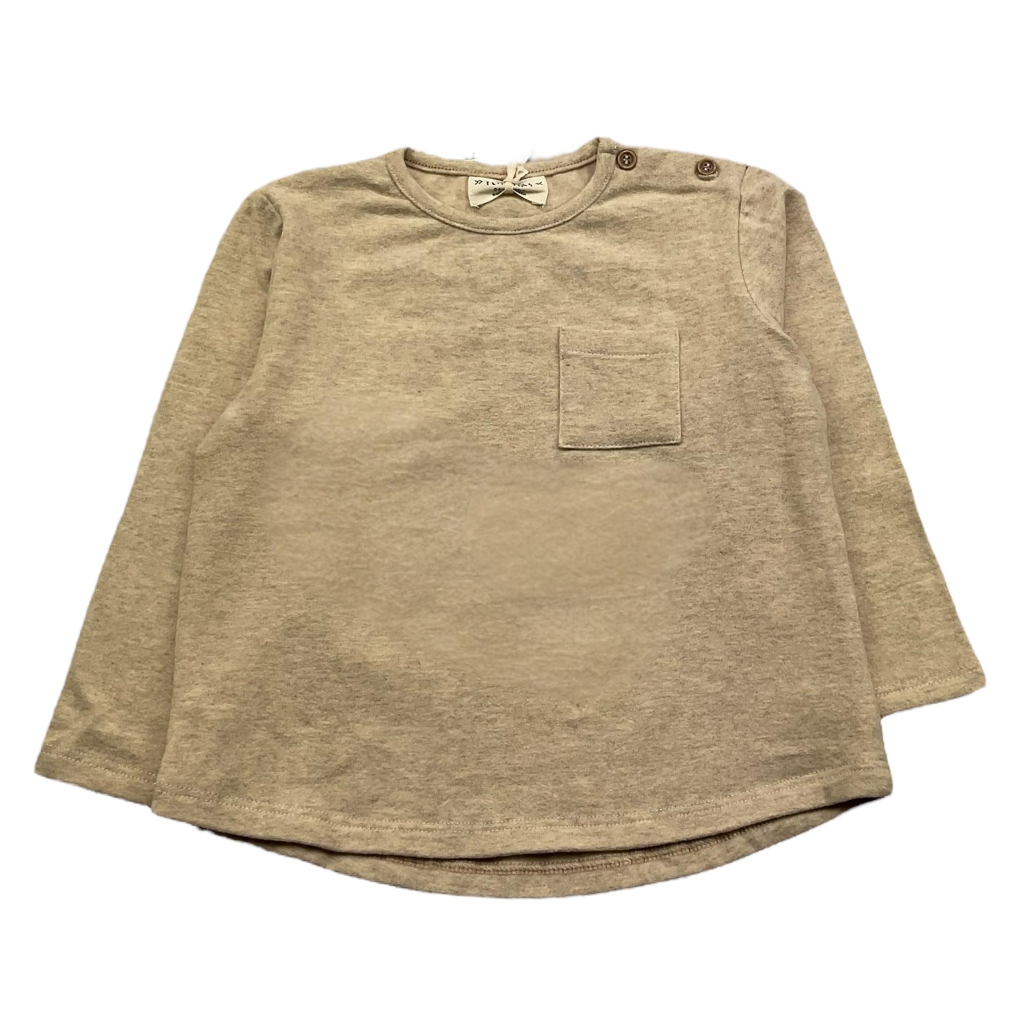 PETIT INDI shirt tinta unita con taschino Beige per Neonato AW22BK7409 BEIGE PETIT INDI 