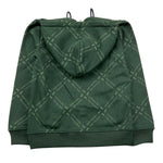 TRUSSARDI felpa con zip e cappuccio tinta unita cn stampe logo Verde per Bambino TBA25093FE VERDE TRUSSARDI 