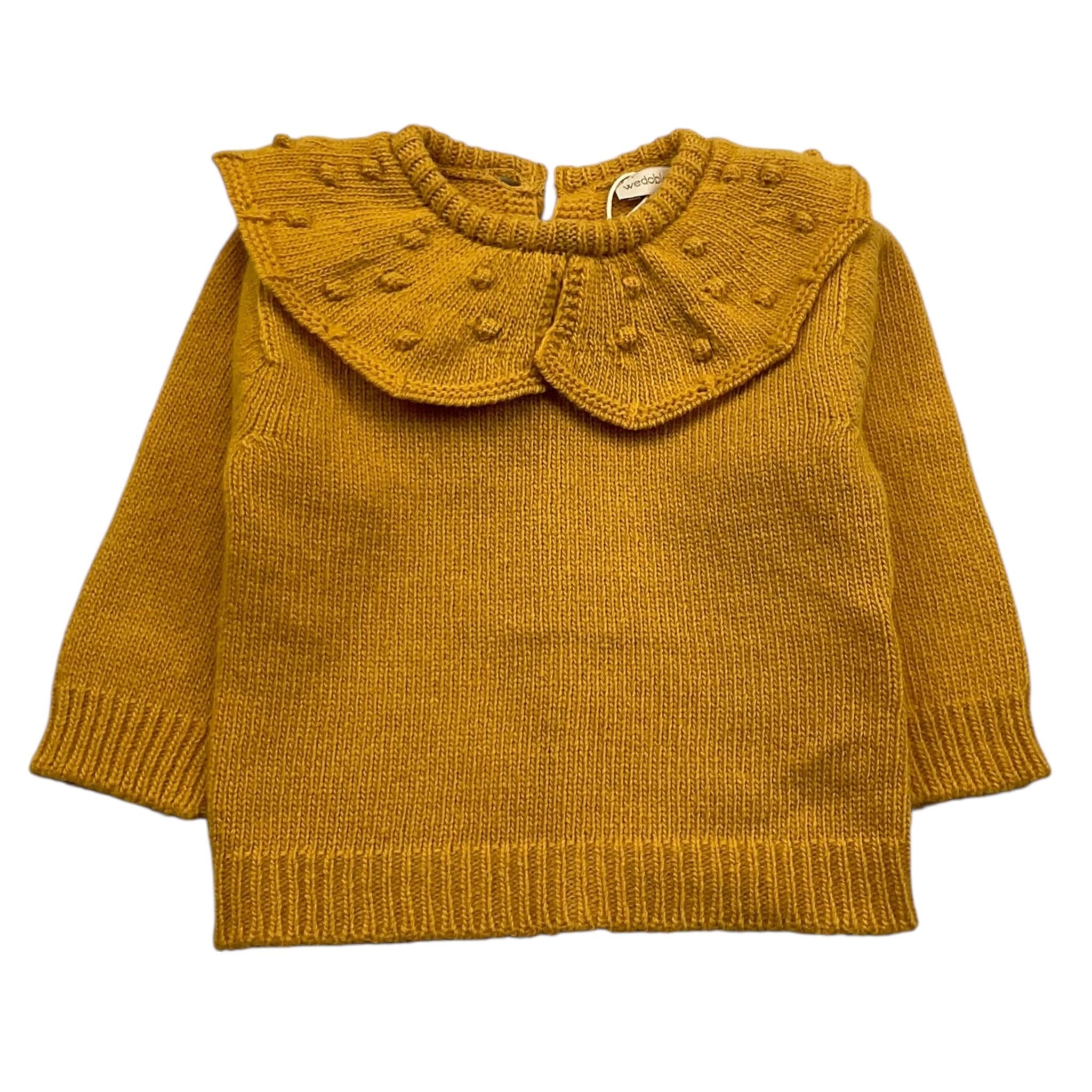 WEDOBLE maglia girocollo tinta unita con ricami Giallo per Neonata I2407301 GIALLO WEDOBLE 